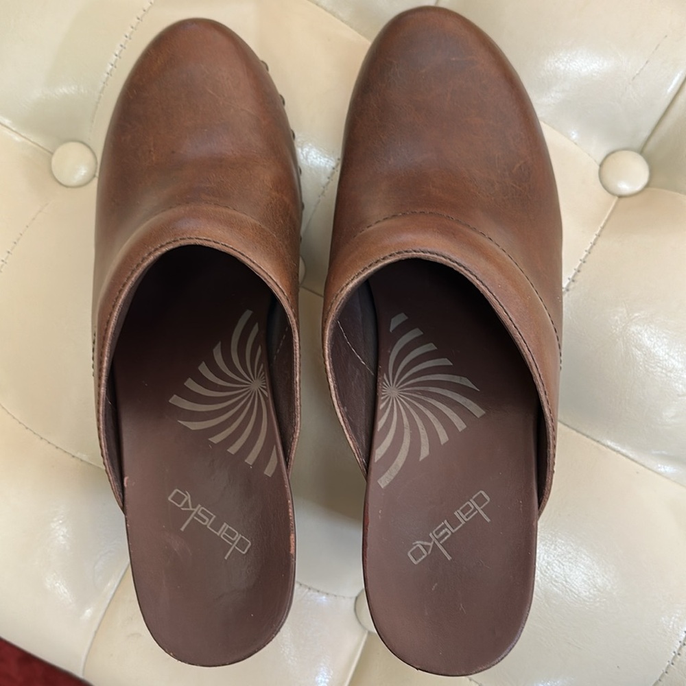 Dansko Brown Genuine Leather Clogs, sz41 - Picture 5 of 11
